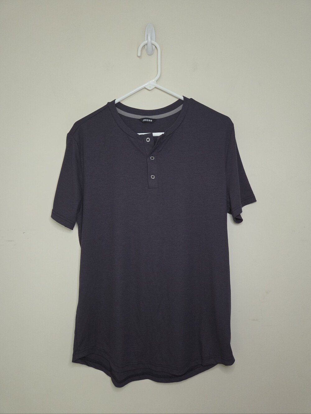 Men's Jmierr Muscle Slim Fit Henley Style Shirt Sz Medium